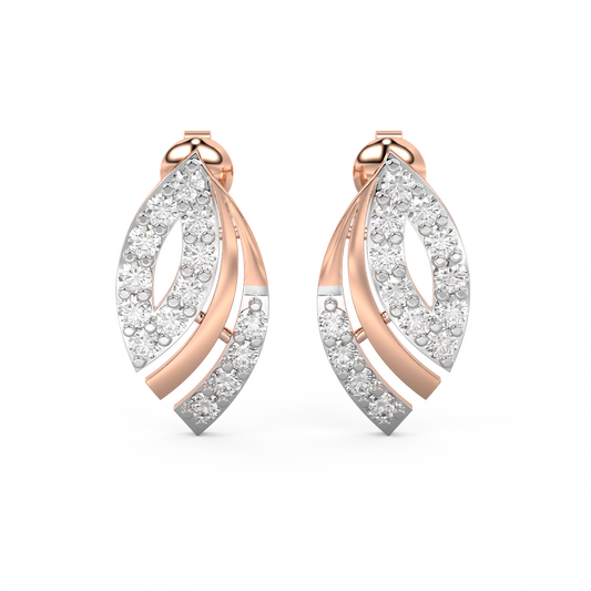 Diamond Earring for her in Rose Gold DER23136