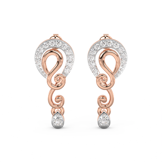 Diamond Earring for her in Rose Gold DER23140