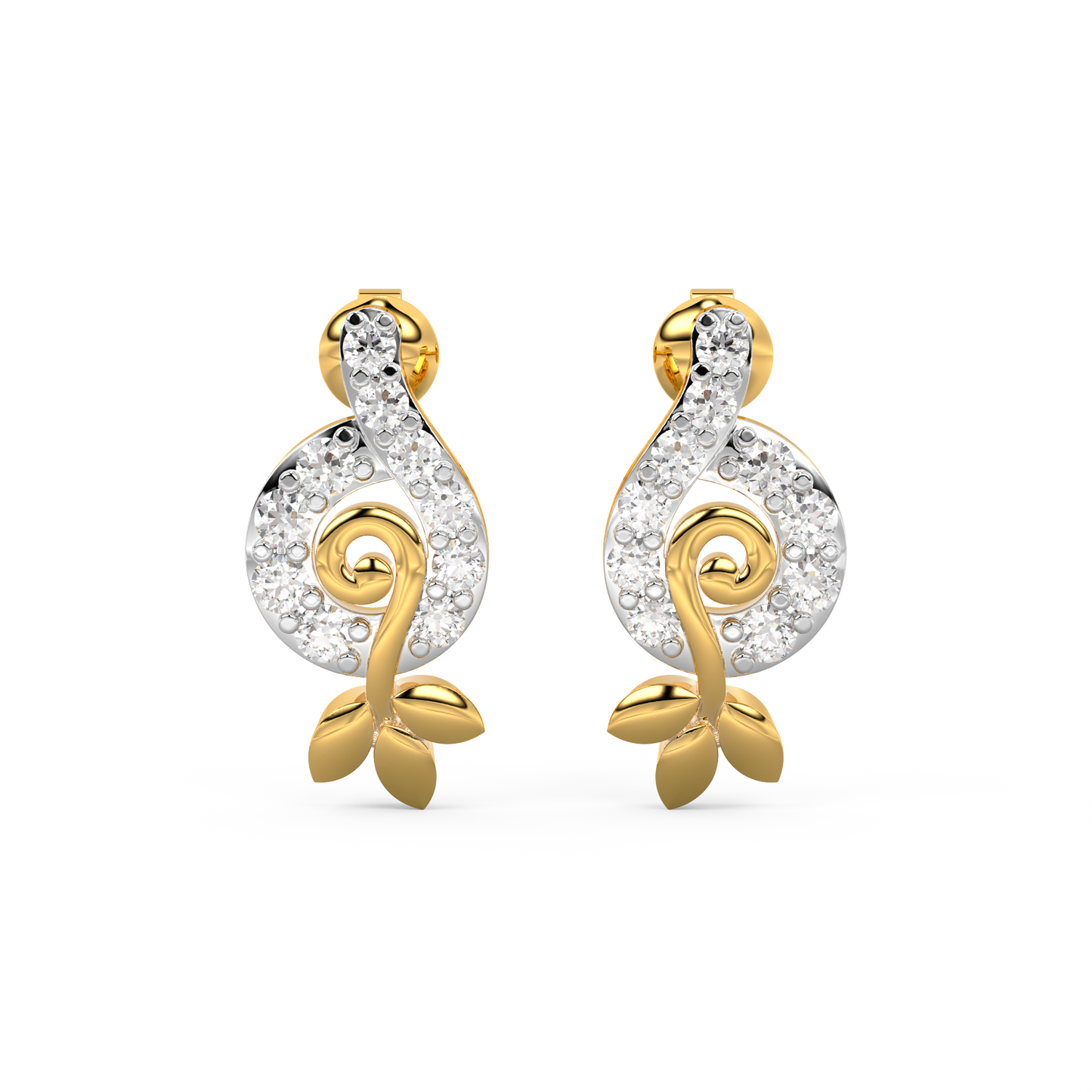 Diamond Earring for her in Yellow Gold DER23142