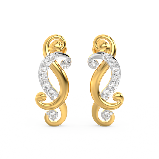 Diamond Earring for her in Yellow Gold DER23145