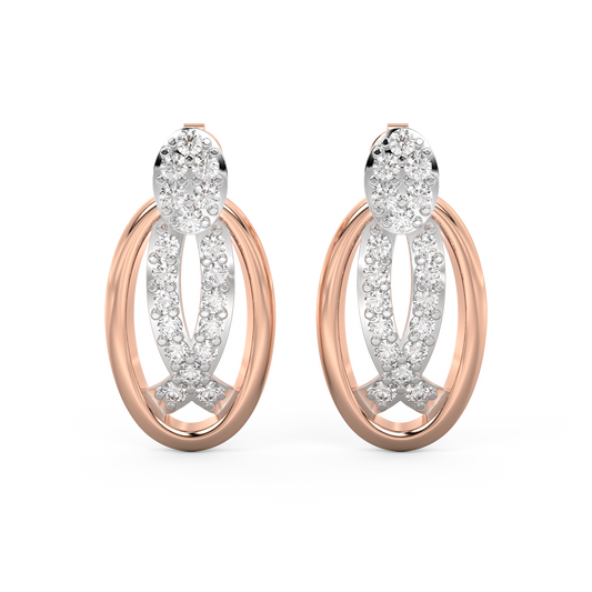 Diamond Earring for her in Rose Gold DER23146