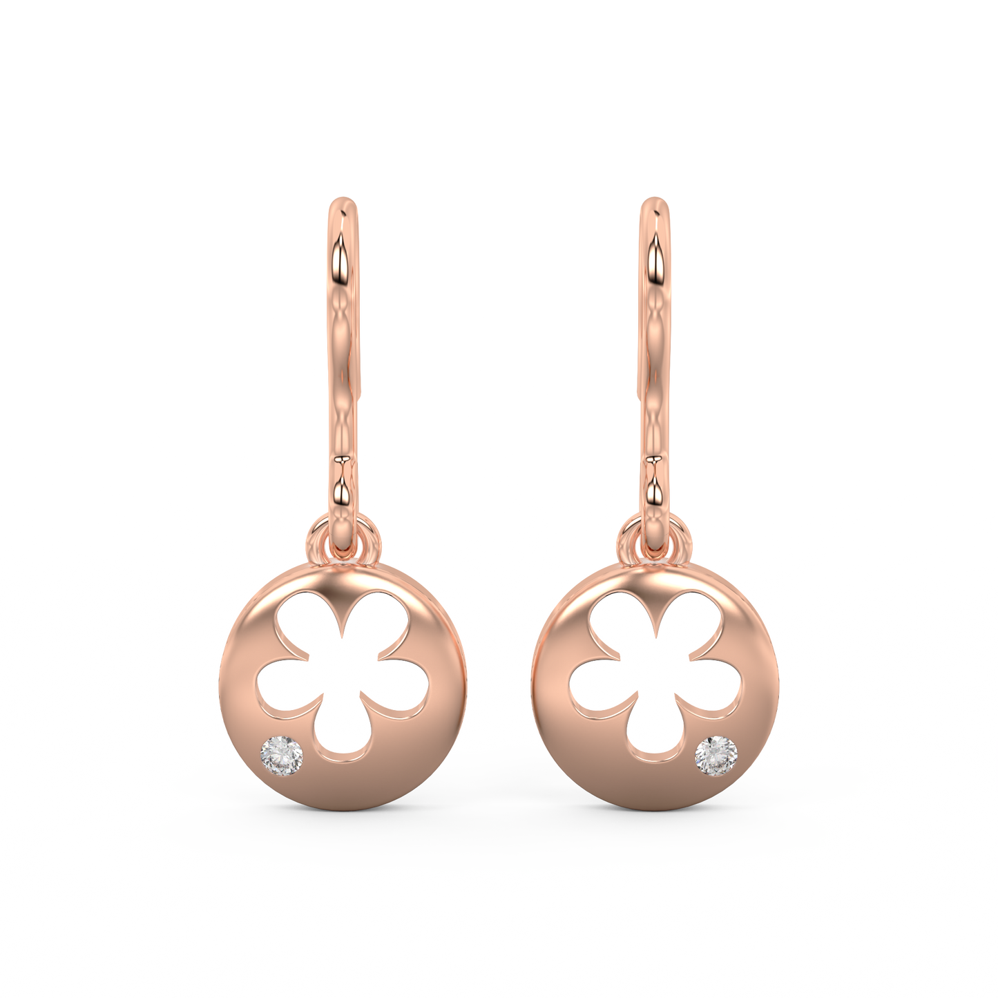 Diamond Earring for her in Rose Gold DER23150