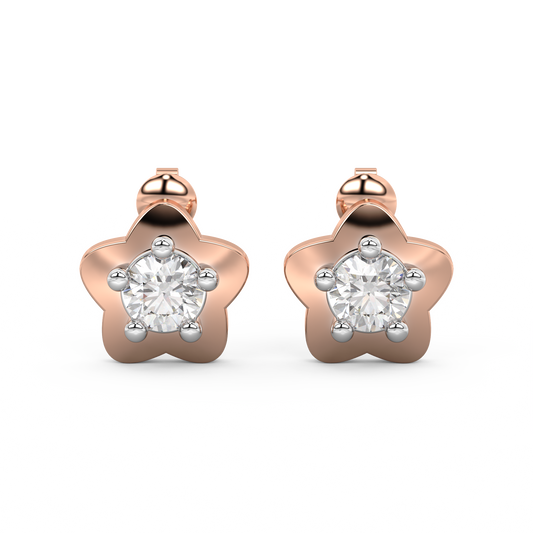 Diamond Earring for her in Rose & White Gold DER23157