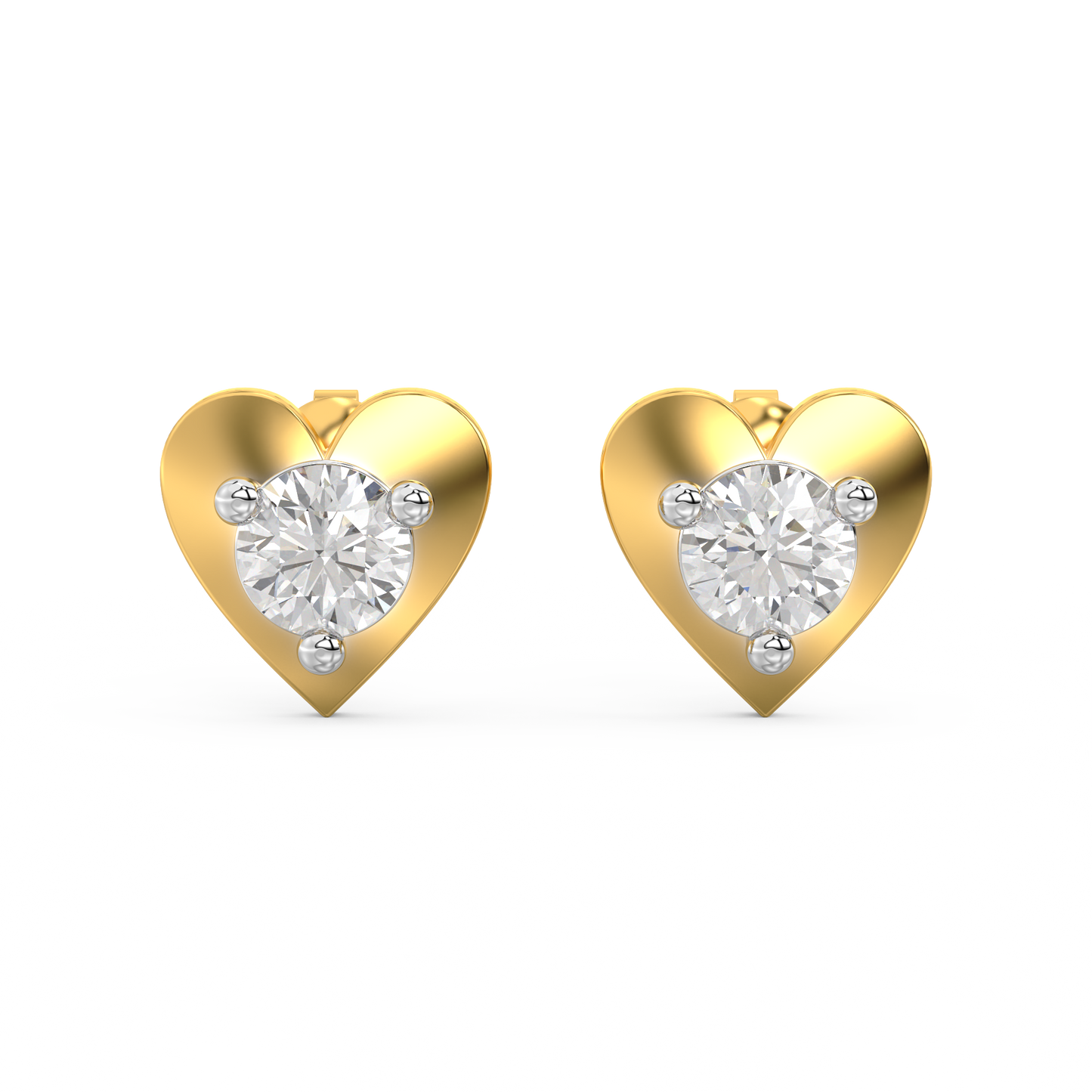 Diamond Earring for her in Yellow & White Gold DER23158