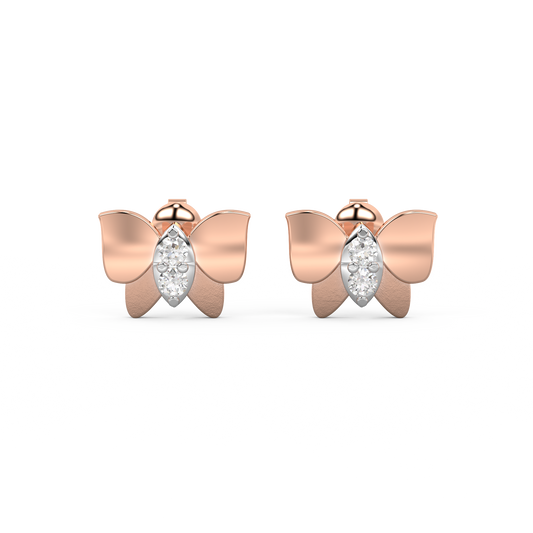 Diamond Earring for her in Rose & White Gold DER23159