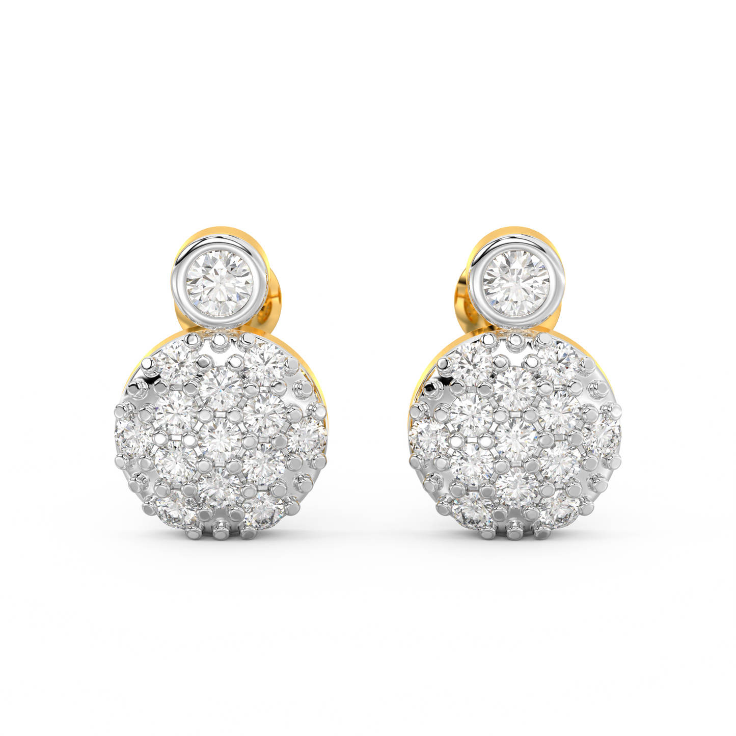 Diamond Earring for her in Yellow Gold DER23169