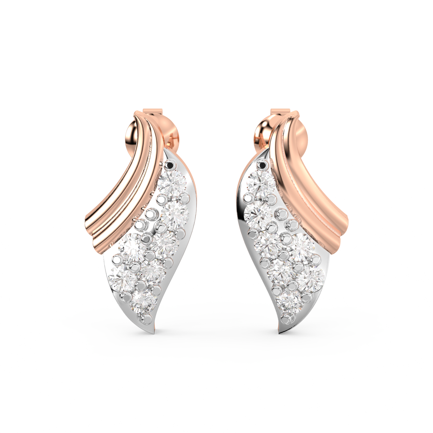 Diamond Earring for her in Rose Gold DER23172