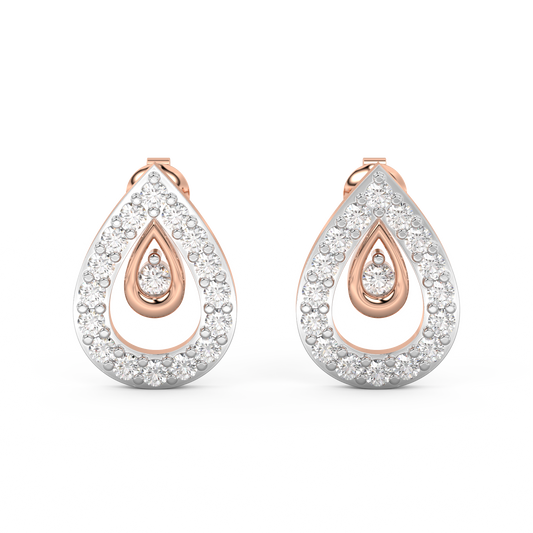 Diamond Earring for her in Rose Gold DER23178