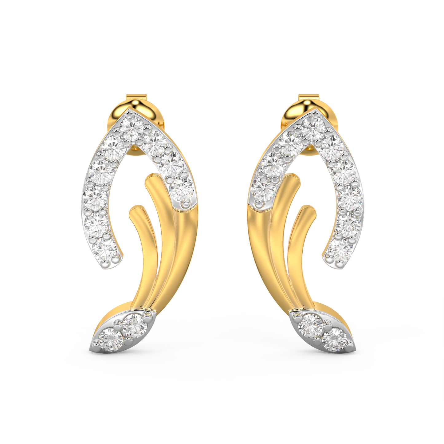 Diamond Earring for her in Yellow Gold DER23186