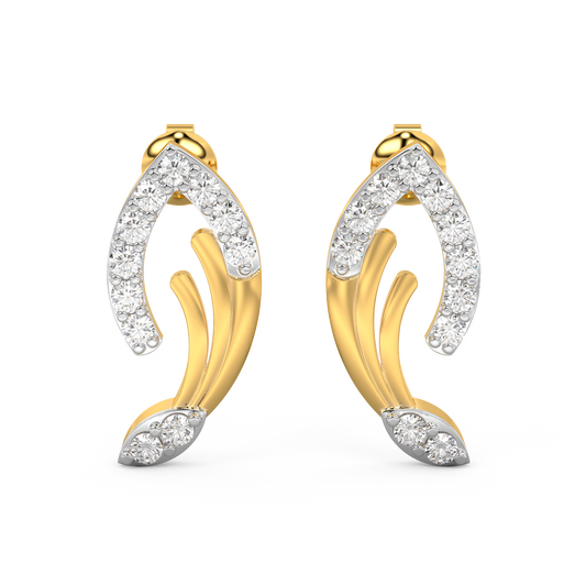 Diamond Earring for her in Yellow Gold DER23186