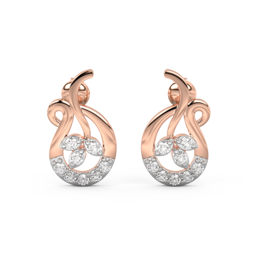 Diamond Earring for her in Rose Gold DER23193