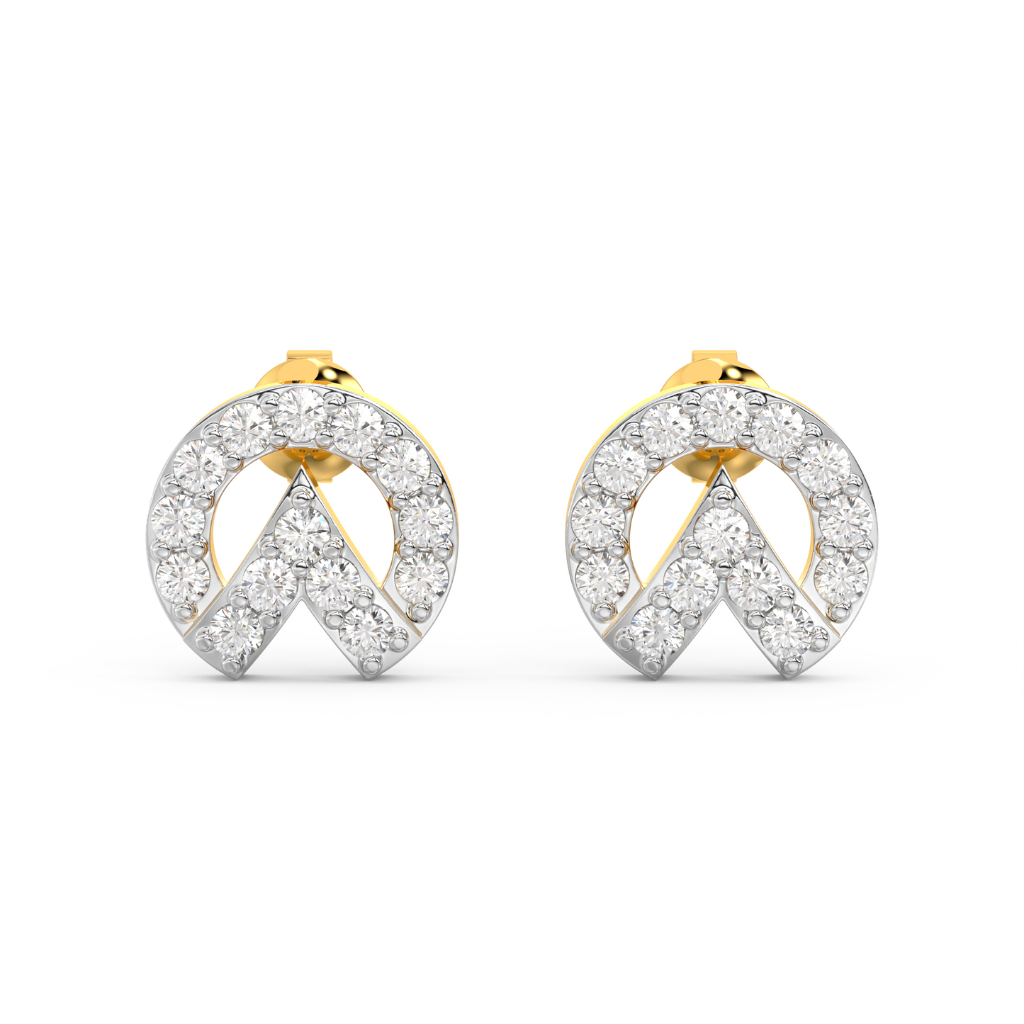 Diamond Earring for her in Yellow Gold DER23196