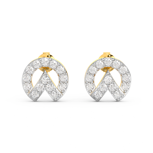 Diamond Earring for her in Yellow Gold DER23196