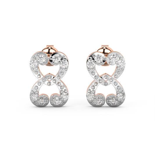 Diamond Earring for her in Rose Gold DER23197