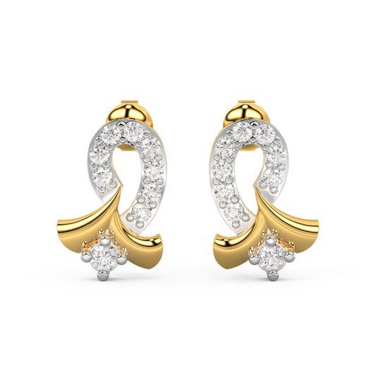 Diamond Earring for her in Yellow Gold DER23199