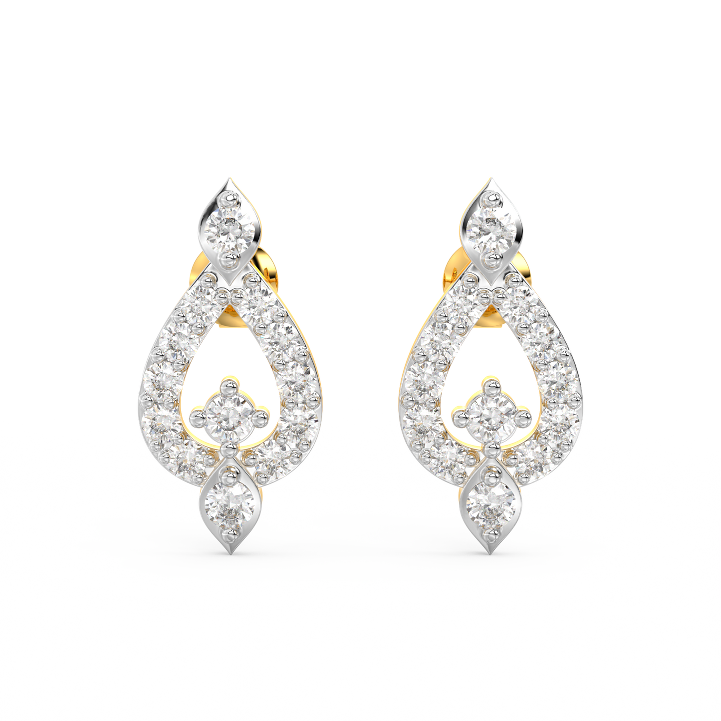 Diamond Earring for her in Yellow Gold DER23200