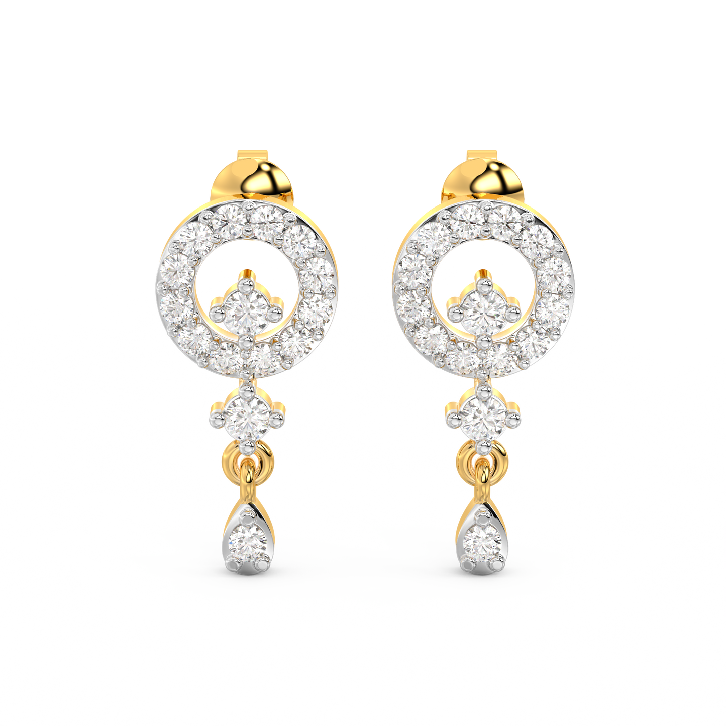 Diamond Earring for her in Yellow Gold DER23201