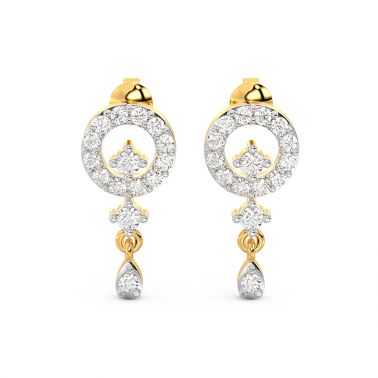 Diamond Earring for her in Yellow Gold DER23201