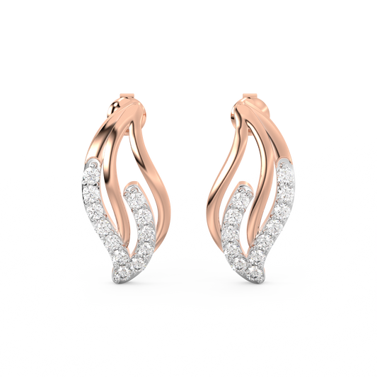 Diamond Earring for her in Rose & White Gold DER23209