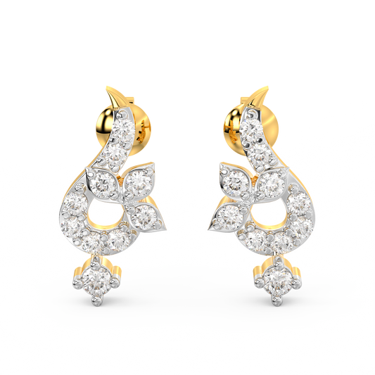 Diamond Earring for her in Yellow Gold DER23213