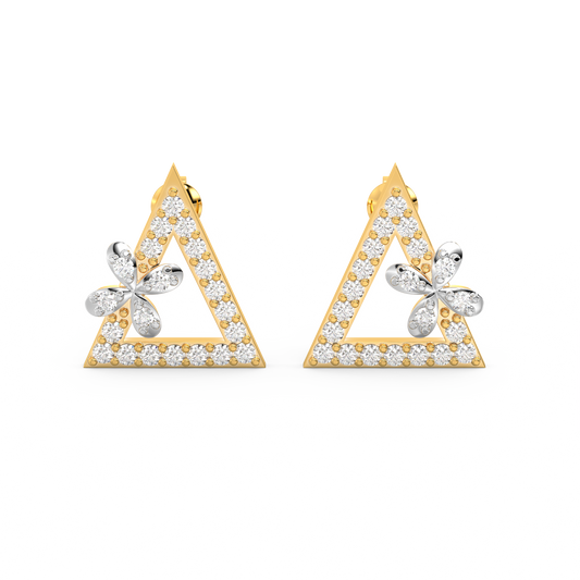 Diamond Earring for her in Rose & White Gold DER23217