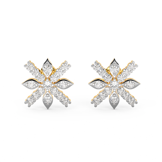 Diamond Earring for her in Yellow Gold DER23219