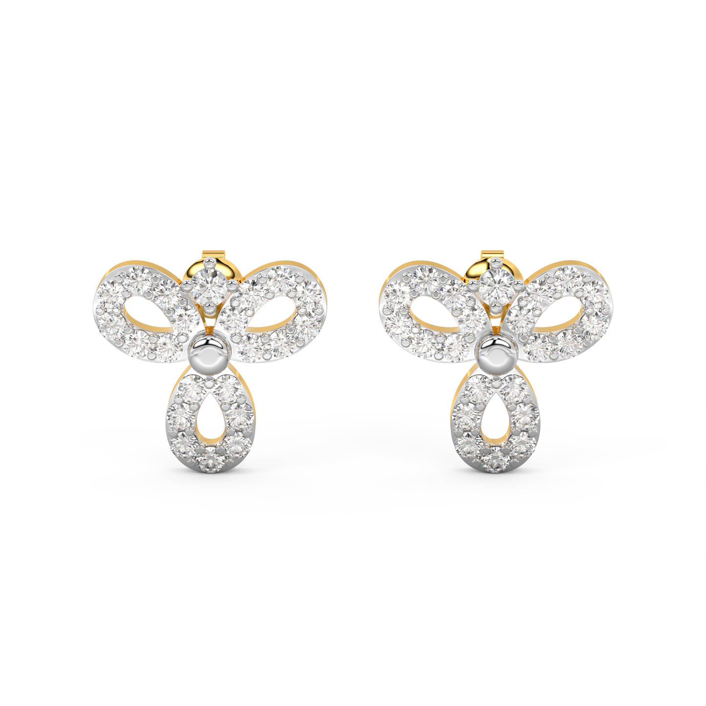 Diamond Earring for her in Yellow Gold DER23220