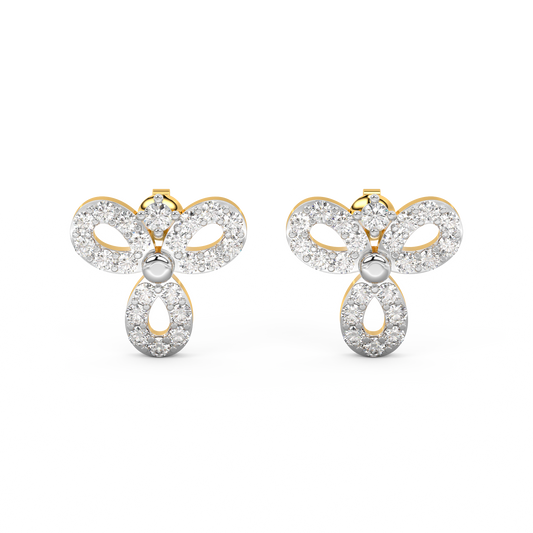 Diamond Earring for her in Yellow Gold DER23220