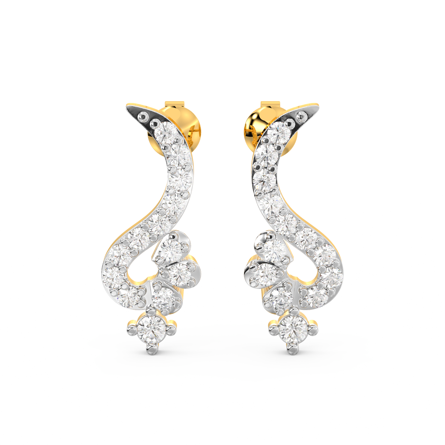 Diamond Earring for her in Yellow Gold DER23225