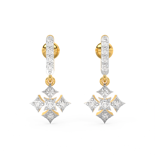 Diamond Earring for her in Yellow Gold DER23227