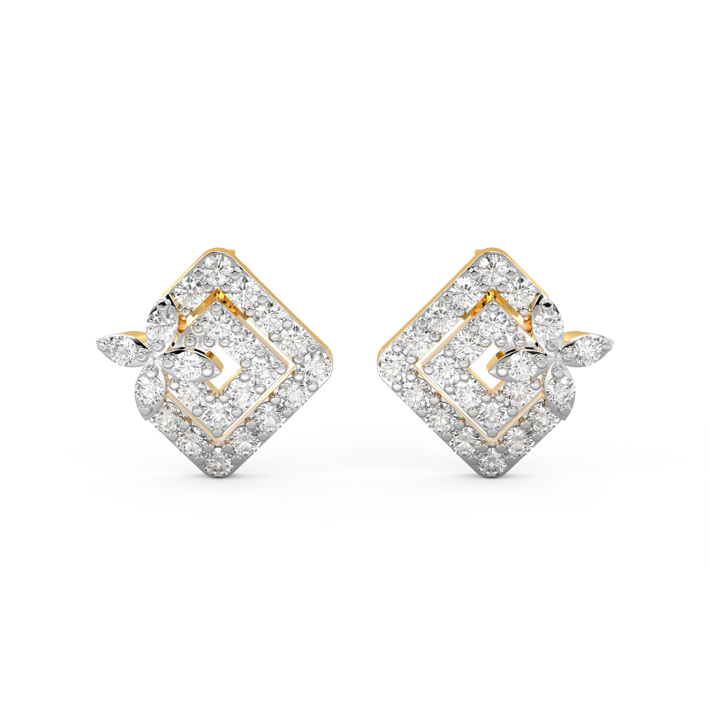 Diamond Earring for her in Yellow Gold DER23231