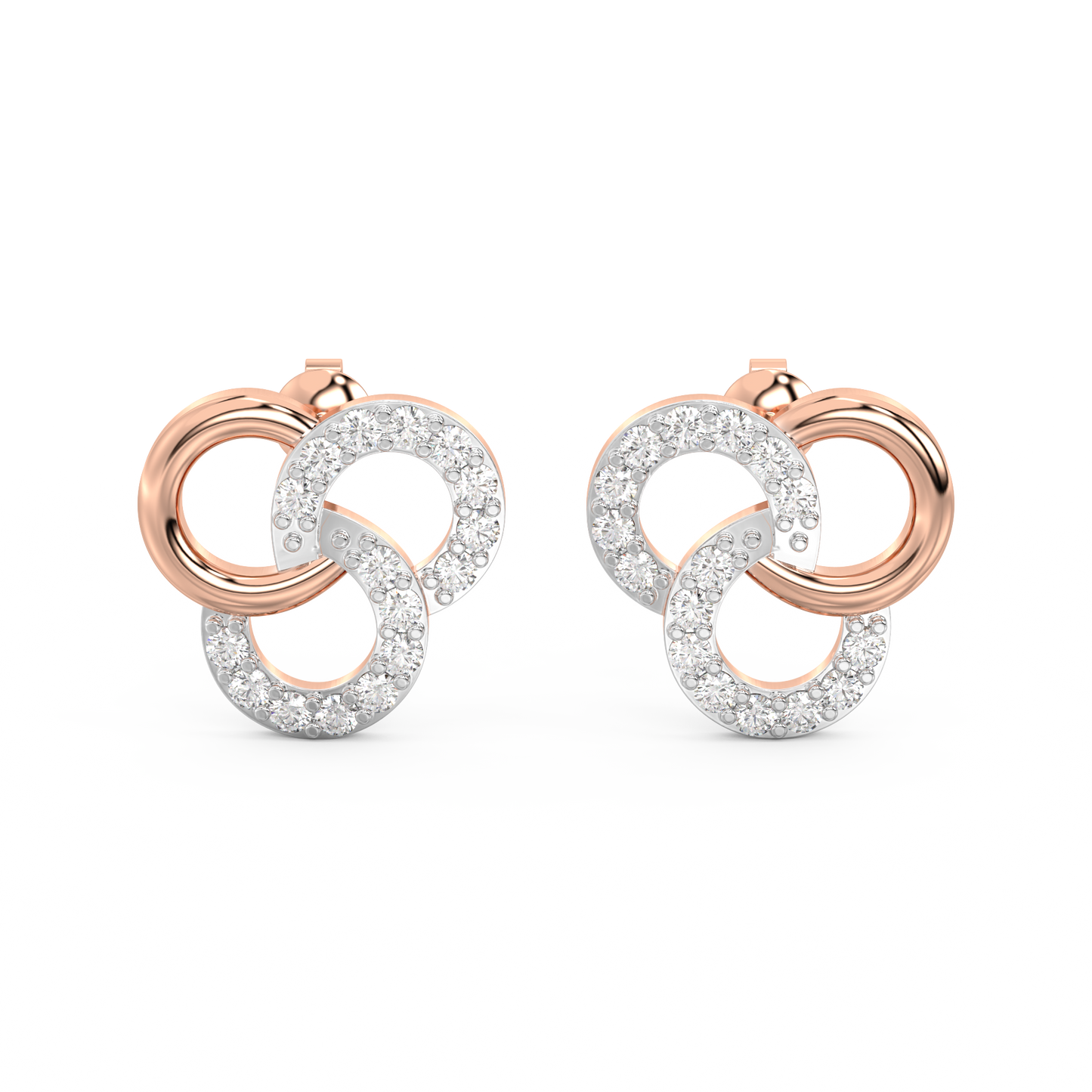 Diamond Earring for her in Rose Gold DER23232