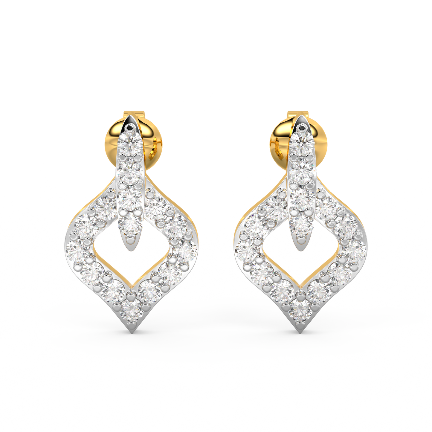 Diamond Earring for her in Yellow Gold DER23233