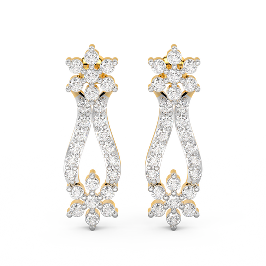 Diamond Earring for her in Yellow Gold DER23234