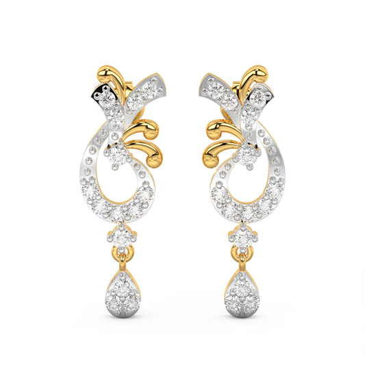 Diamond Earring for her in Yellow Gold DER23236