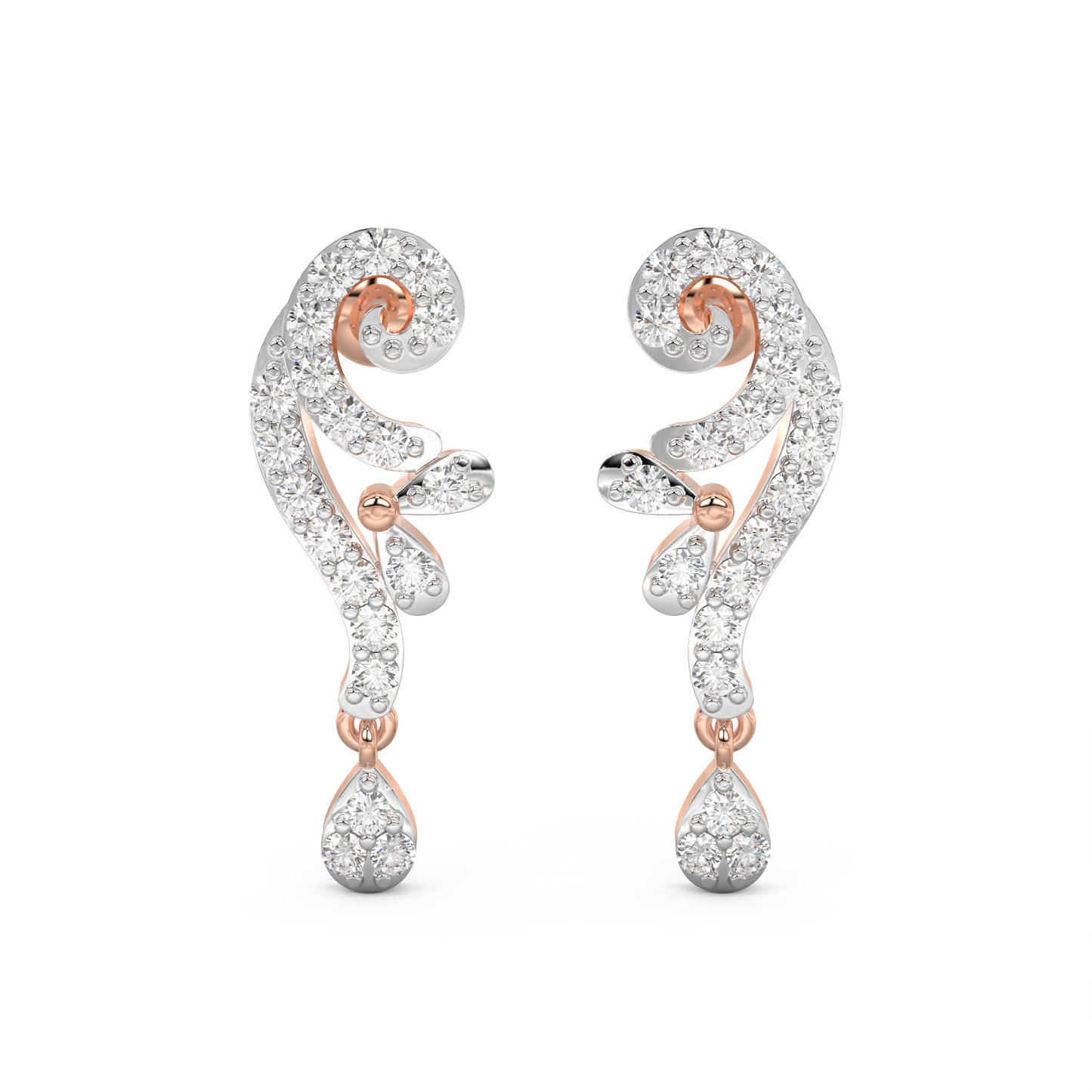 Diamond Earring for her in Rose Gold DER23239