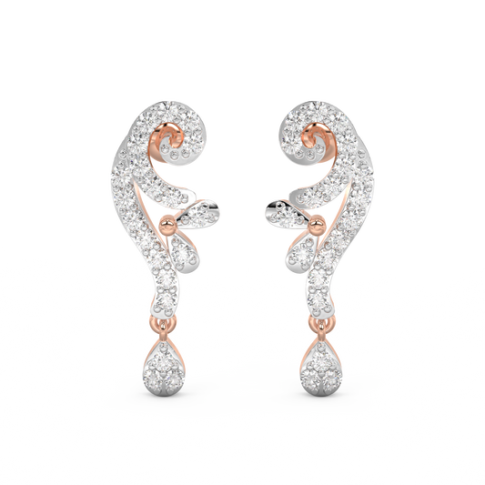 Diamond Earring for her in Rose Gold DER23239