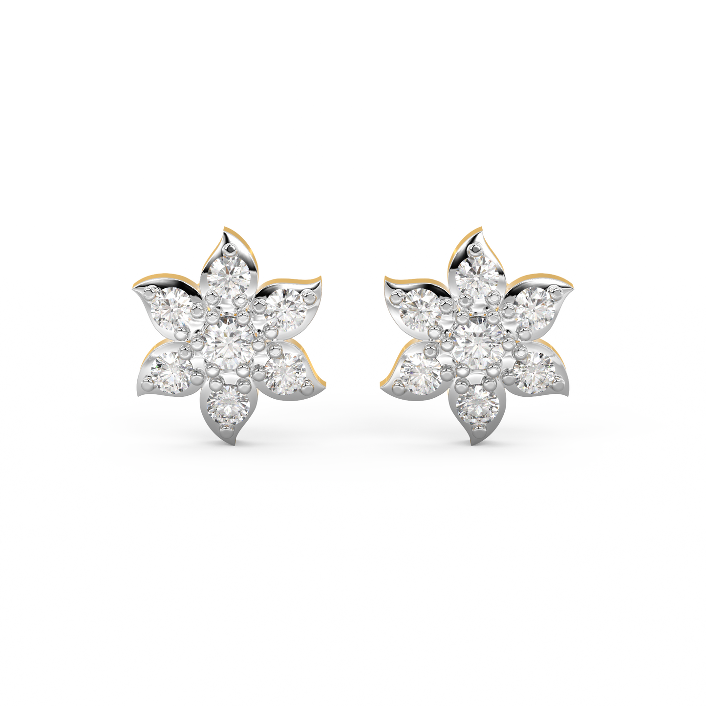 Diamond Earring for her in Yellow Gold DER23247