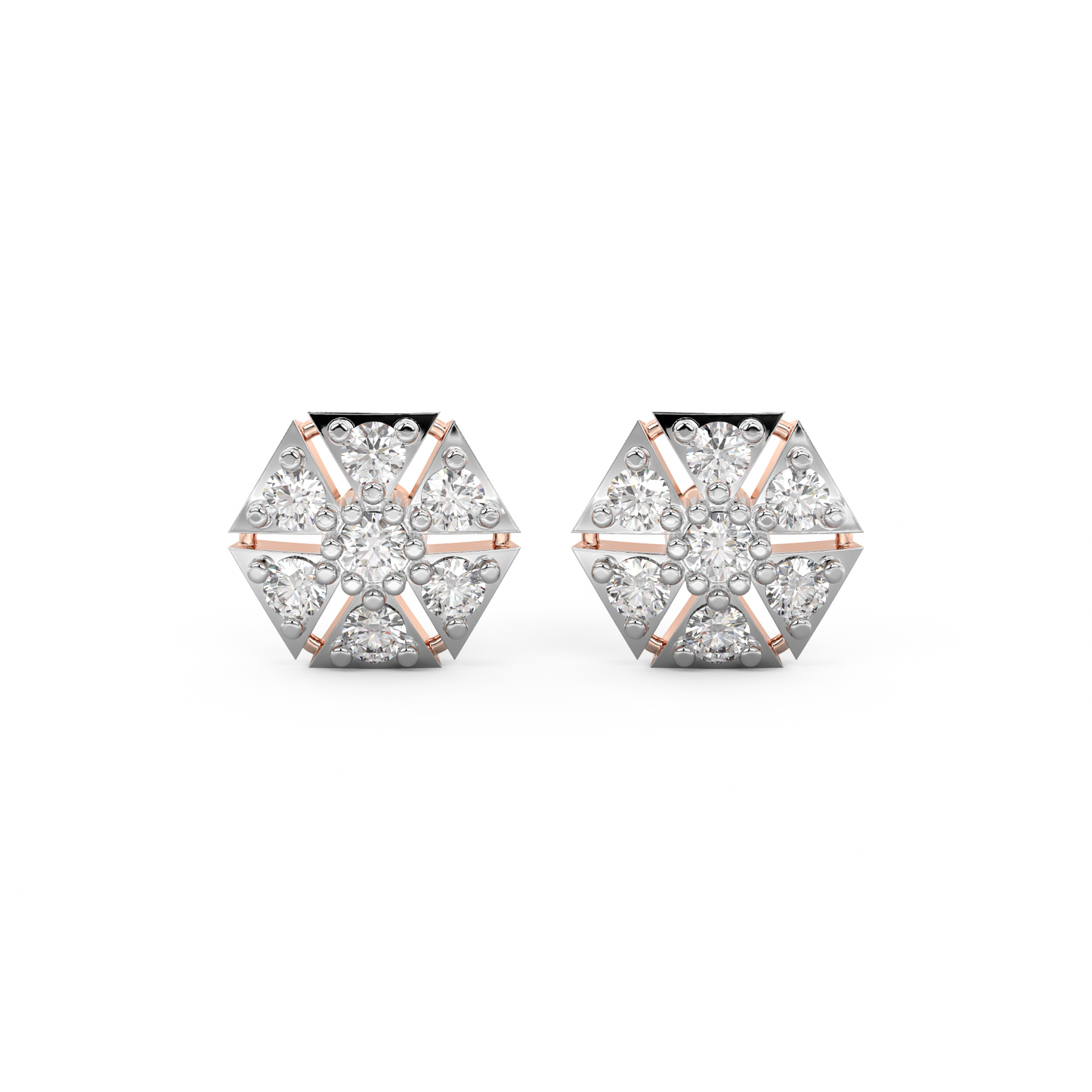 Diamond Earring for her in Rose Gold DER23248