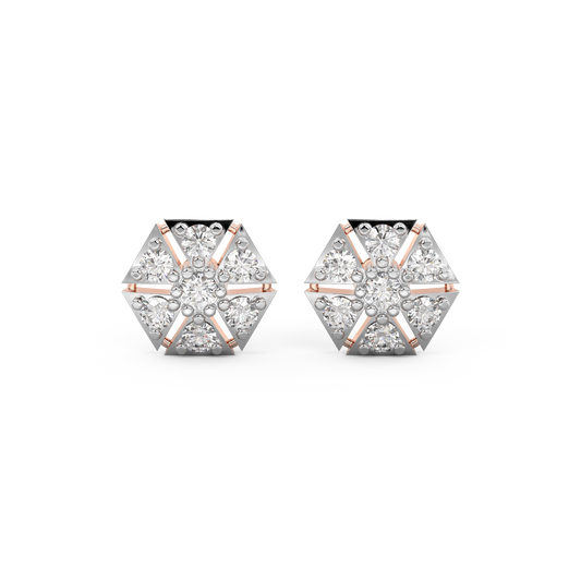 Diamond Earring for her in Rose Gold DER23248