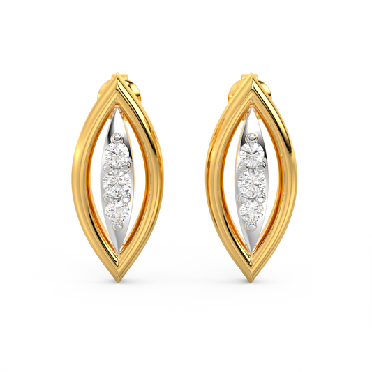Diamond Earring for her in Yellow Gold DER23252