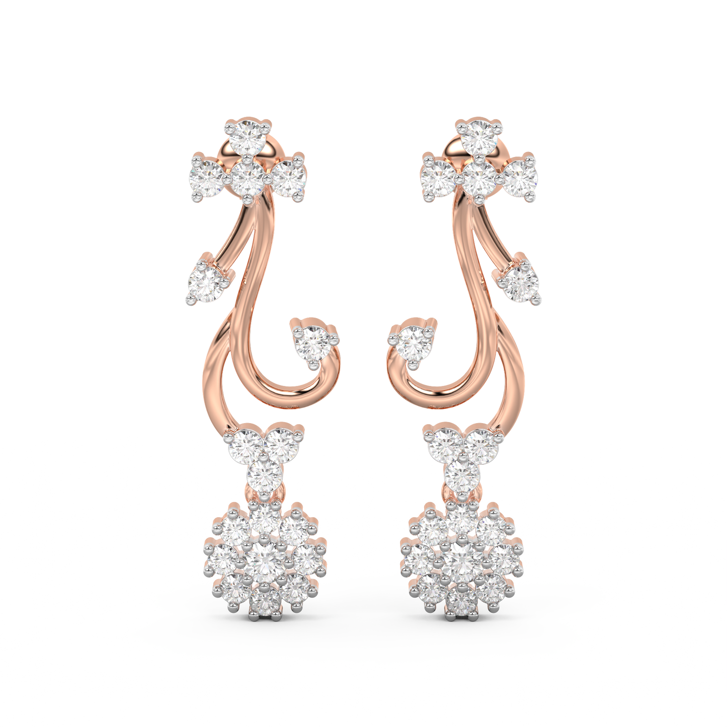 Diamond Earring for her in Rose Gold DER23255