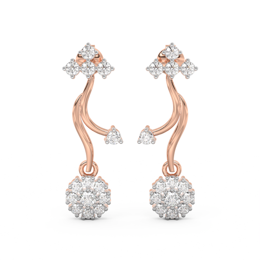 Diamond Earring for her in Rose Gold DER23256