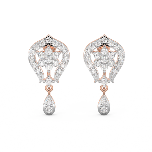 Diamond Earring for her in Rose Gold DER23259