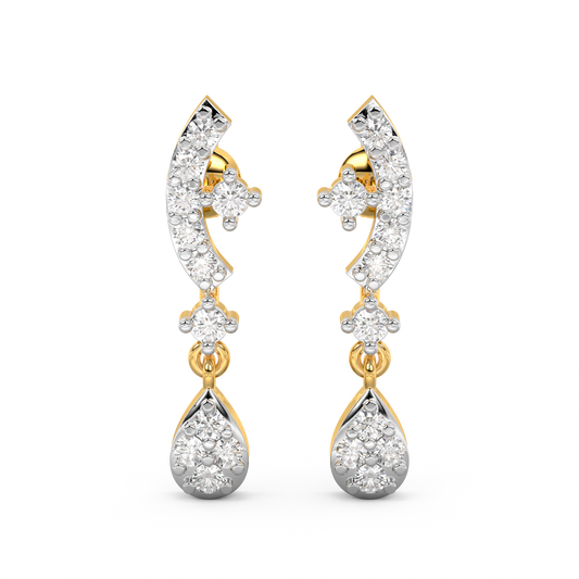 Diamond Earring for her in Yellow Gold DER23260