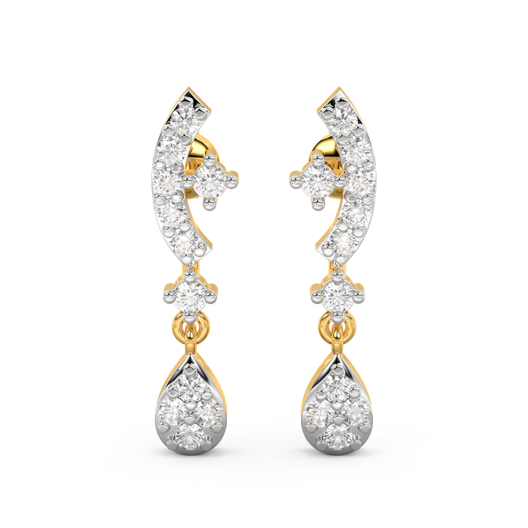Tanishq gold and diamond 2025 earrings