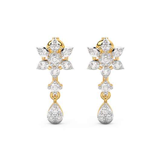 Diamond Earring for her in Yellow Gold DER23263