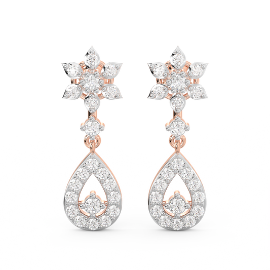 Diamond Earring for her in Rose Gold DER23264