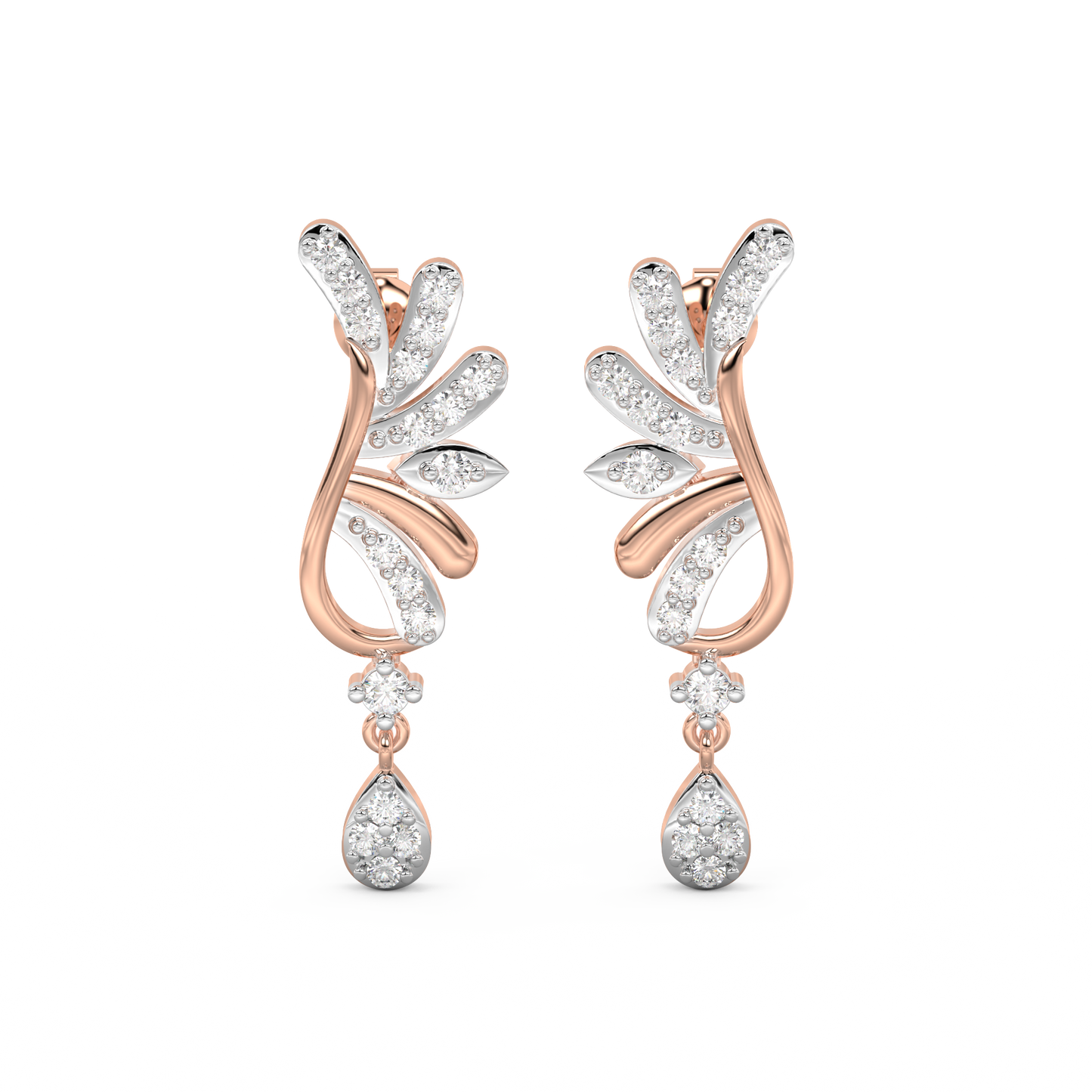 Diamond Earring for her in Rose Gold DER23266