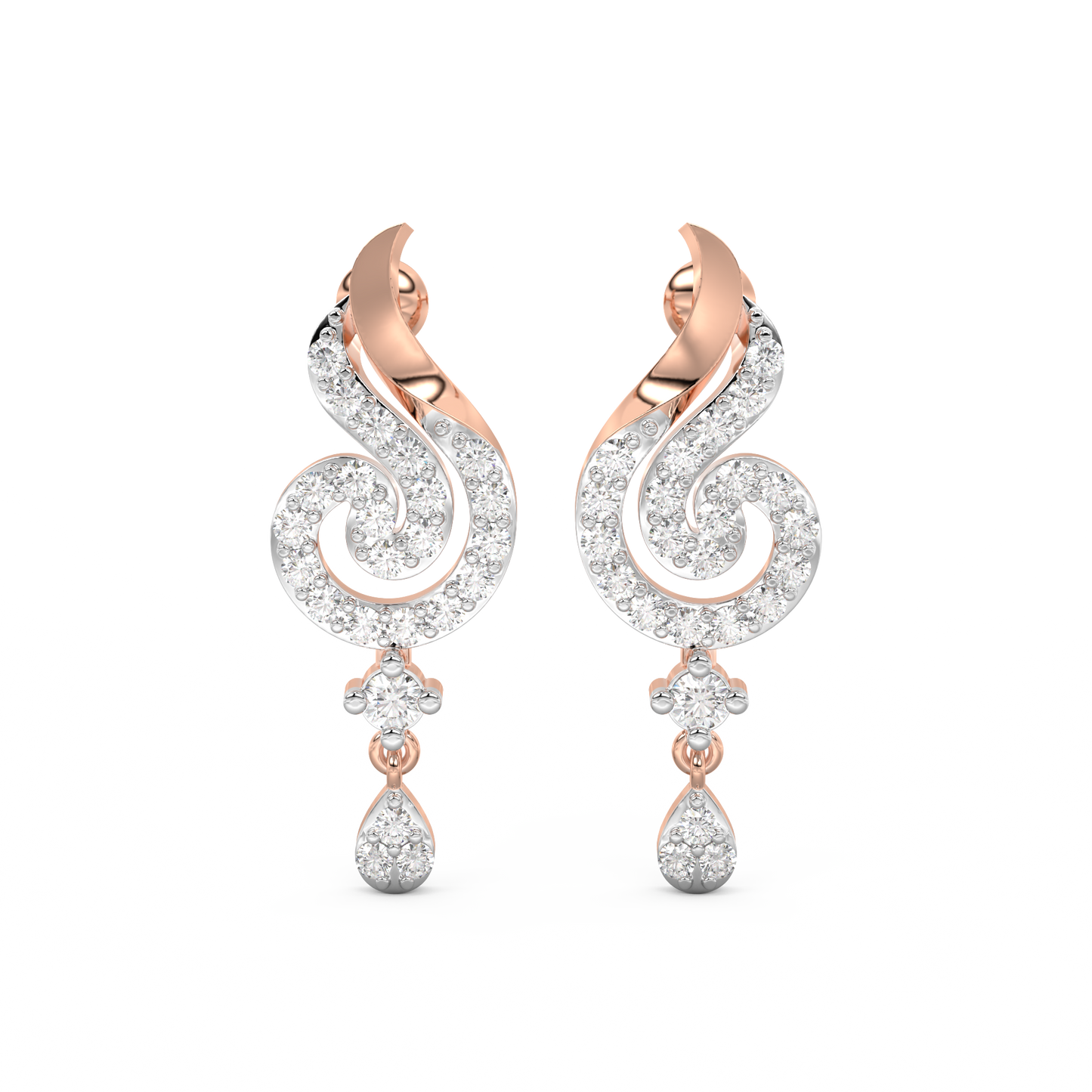 Diamond Earring for her in Rose Gold DER23267